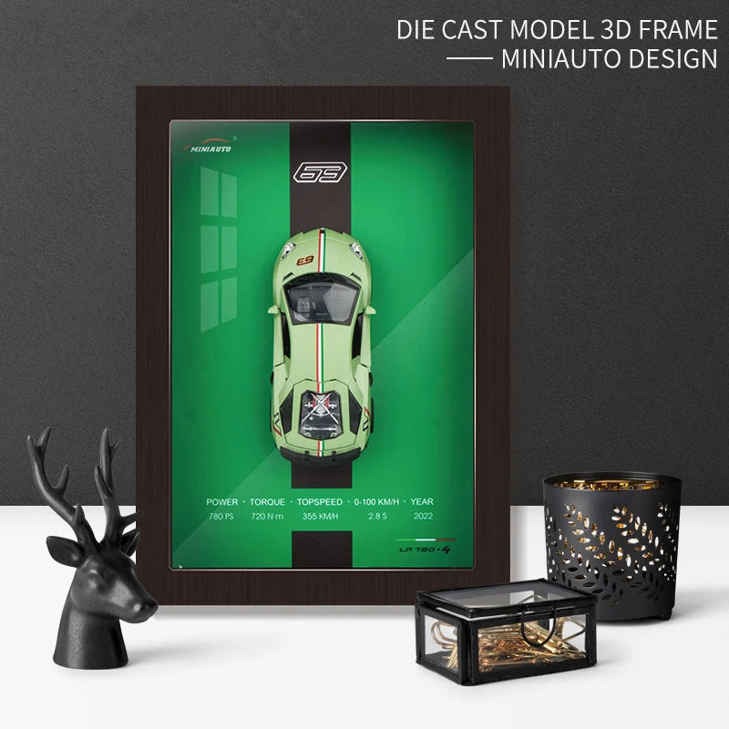 Metal Sports Car Model Simulation Racing Car Model 3D Hanging